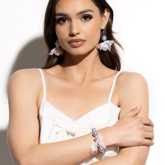 Elegance Ease Muli Earrings New Pearls - Picture 4 of 4